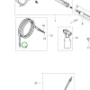 Husqvarna O gyűrű PW 130, PW 240, PW 370, PW 350 magasnyomású mosóhoz robbantott ábra