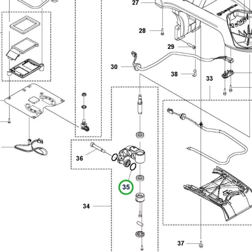 Husqvarna O gyűrű 15,3x2,4 mm Automower 435X AWD robotfűnyíróhoz robbantott ábra