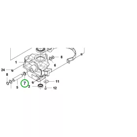 Husqvarna V gyűrű 22 mm lengőtengelyhez R 214TC, R 216T AWD riderhez robbantott ábra