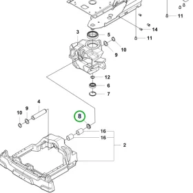 Husqvarna V gyűrű A25 nitrilgumi RC 318T, R 418TsX AWD riderhez robbantott ábra