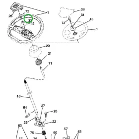 Partner ékszíjfeszítő alátét Husqvarna ST 224, ST 327 hómaróhoz robbantott ábra