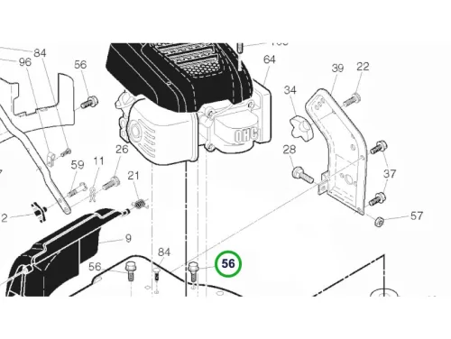 Husqvarna vázcsavar LB 155S, LC 153, LC 356V fűnyíróhoz robbantott ábra