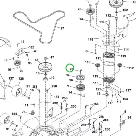 McCulloch műszerfalcsavar Husqvarna TC 138, TC 142T fűnyírótraktorhoz robbantott ábra