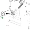 Husqvarna cinkezett alátét emelőhöz TS 346, TC 342 fűnyírótraktorhoz robbantott ábra