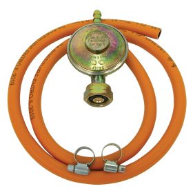   LPG reduktor alap készlet, 1 db PB reduktor (30mBar, 1.kg/h ) 1 m tömlő, 2 db csőbilics, PB gázpalackhoz