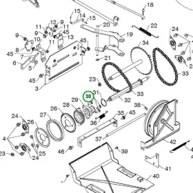 Husqvarna csapszeg ST 224, ST 276EP, ST 227P, ST 327 hómaróhoz robbantott ábra