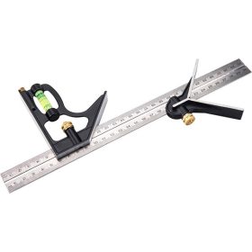   Asztalos kombinált derékszög és vonalzó vízmértékkel (300mm)