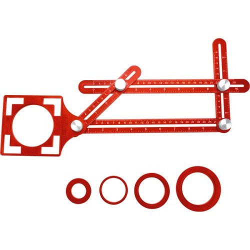 Négyoldalú vonalzó 250×120 mm
