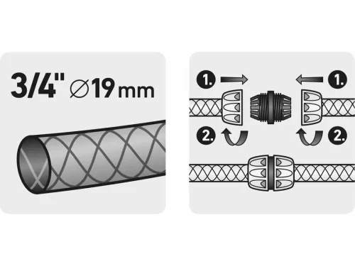 EXTOL Tömlőösszekötő sárgaréz 3/4” col