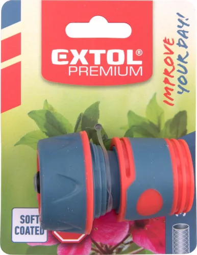 EXTOL Gyorscsatlakozó vízstoppos 3/4” col