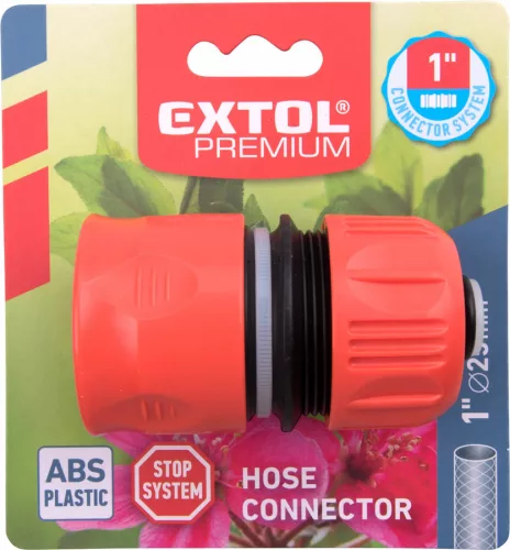 EXTOL Gyorscsatlakozó vízstoppos 1” col