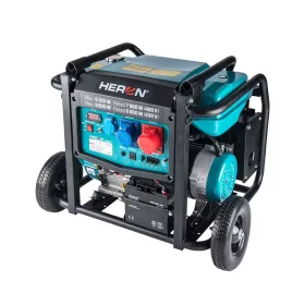   HERON benzinmotoros áramfejlesztő; 8 kVA; 400/230 V; elektromos indítással