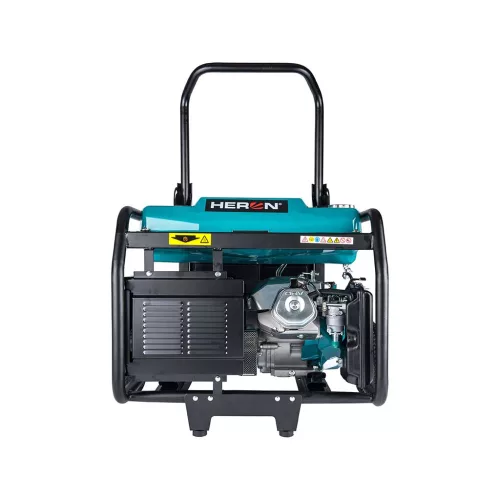HERON benzinmotoros áramfejlesztő; 8 kVA; 400/230 V; elektromos indítással