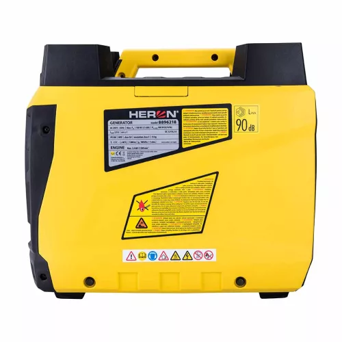 HERON benzinmotoros áramfejlesztő; 1 kVA; 230 V; digitális szabályzású