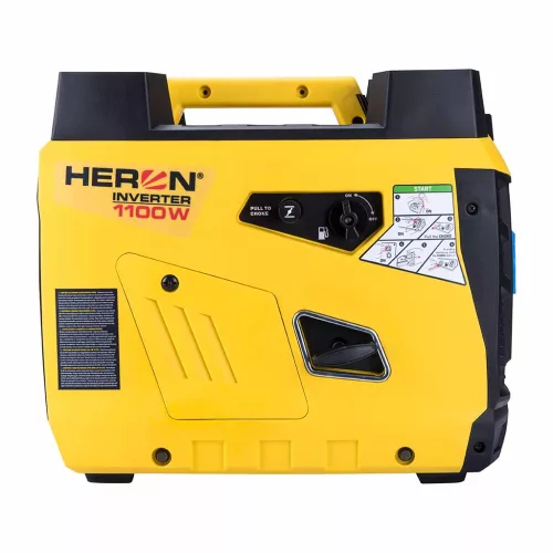 HERON benzinmotoros áramfejlesztő; 1 kVA; 230 V; digitális szabályzású