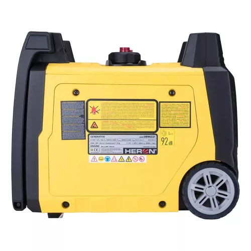HERON benzinmotoros áramfejlesztő, kézi indítás, 3,0 kVA, 230V, 1 fázisú, inverteres