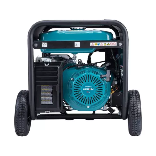HERON benzinmotoros áramfejlesztő; 5,5 kVA; 230 V; elektromos indítással