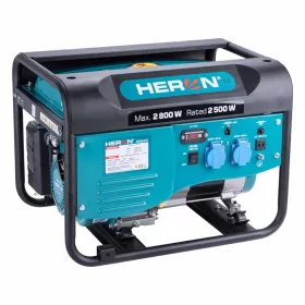 HERON benzinmotoros áramfejlesztő; 2,6 kVA; 230 V