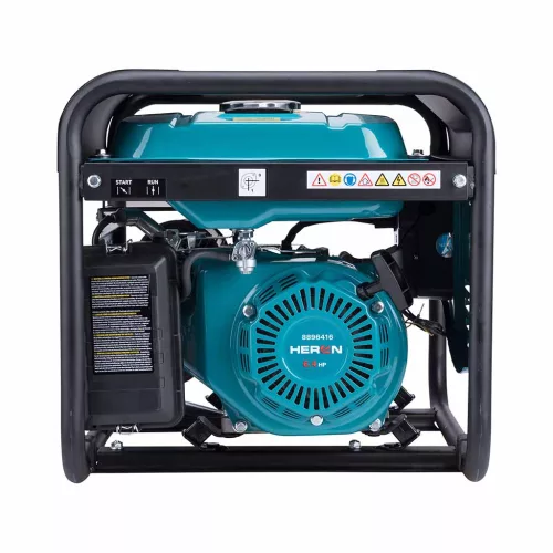 HERON benzinmotoros áramfejlesztő; 2,6 kVA; 230 V